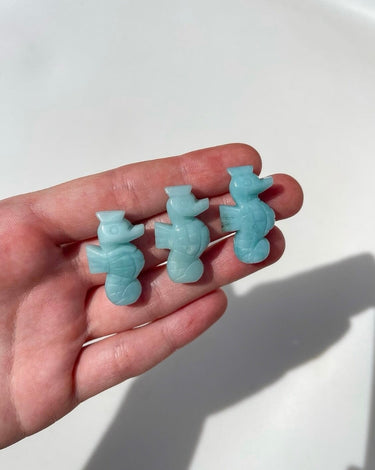 Amazonite Seahorse Halo Quartz